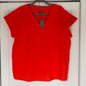 NWT Style & Co. Orange Gauze Women's Blouse